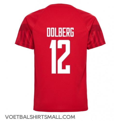 Denemarken Kasper Dolberg #12 Voetbalkleding Thuisshirt WK 2022 Korte Mouwen